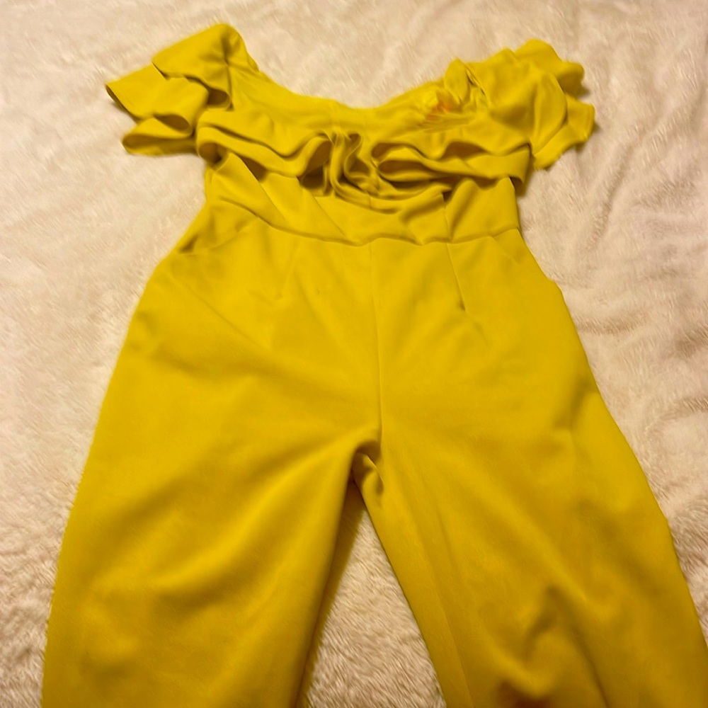 One piece yellow pants suit, Never worn